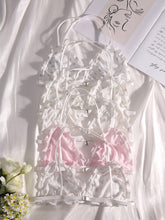 Conjunto De 5 Sostenes Con Estampado Floral Y Ribete En Forma De Lechuga